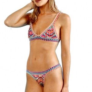 NWT!! CAPITTANA REVERSIBLE TWO PIECE SWIMSUIT SIZE SMALL TOP & XS BOTTOM